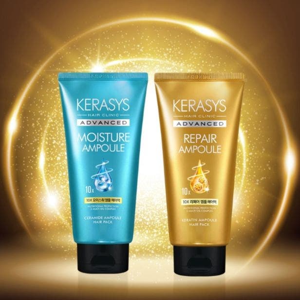 Kerasys Advanced Ampoule - Máscara 10x Moisture 300ml + 10x Repair 300ml (Tratamento personalizável) - Imagem 2